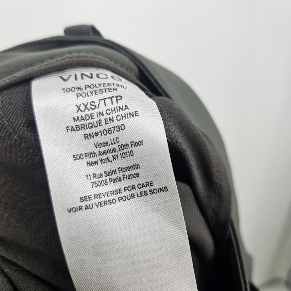 Vince Trousers Dress Pants Gray Pleated Pull-On Straight Leg Career Business XXS - Picture 8 of 10